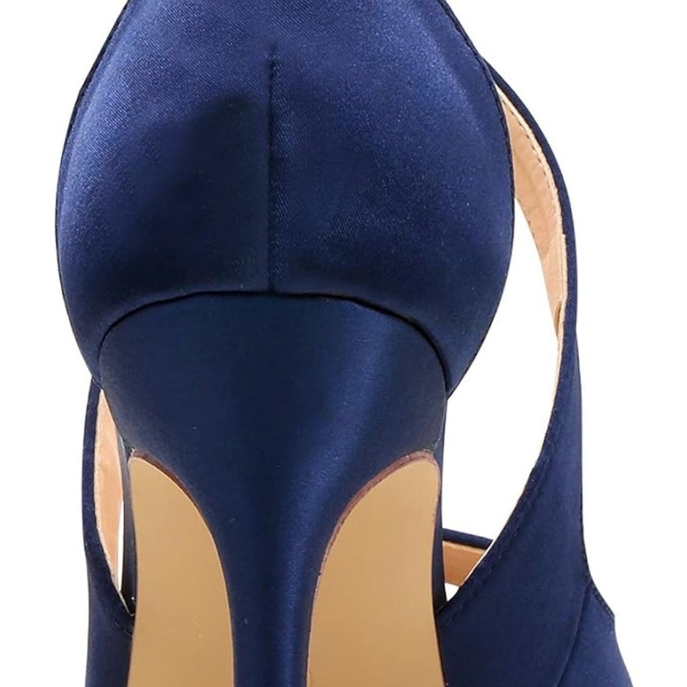 👠 ElegantPark Women’s Satin Navy Blue High Heels – (Size 8) - Elegant Park - Picture 6 of 16